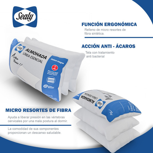 Colchón King Size Fritz + 2 Almohadas Active Basic Sealy