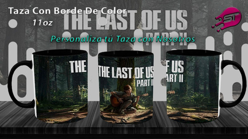 Imagen 1 de 1 de Taza Borde Color Negro The Last Of Us Part Ii Tlou-002b