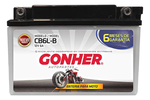 Batería Para Moto Gonher Italika Ft125 2007