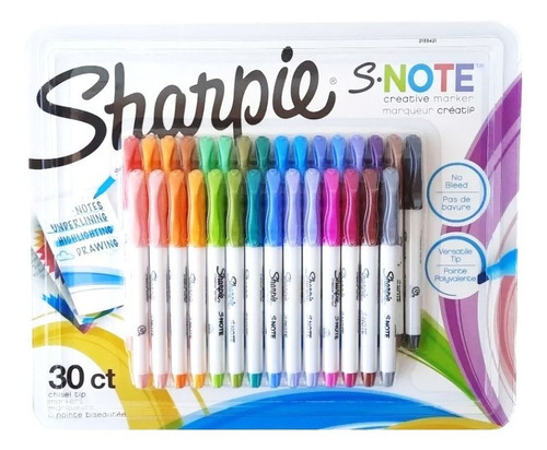 Sharpie S-note Marcadores Creativos. 30 Pcs Colores Surtidos