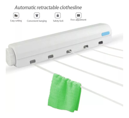 Colgador Tendedero Plegable Para Ropa De 5 Cuerdas M1