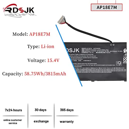 Batería De Portátil Ap18e7m Ap18e8m Acer Nitro 5 An51...