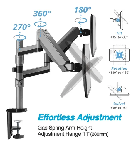 Imagen 2 del producto Soporte De Computadora Monitor Apilado Dual De 13 27 Pu...