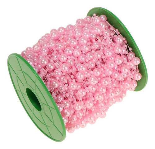 W 60m Perla 80mm+ 3mm Estrella Falso Cuerda Aplique Boda