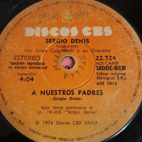 Simple Sergio Denis Discos Cbs C17