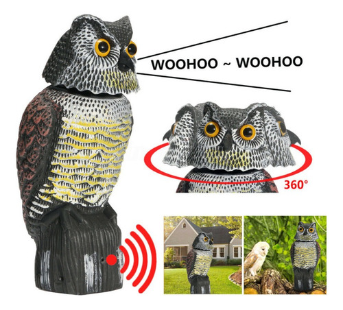 De Espantapájaros Con Sonido De Búho