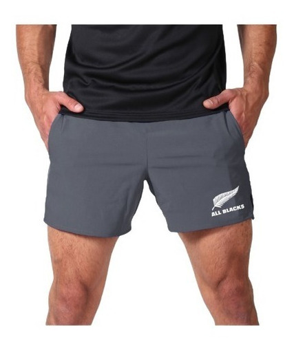 Short Deportivo Entrena Rugby Running Imago All Blacks Gris 