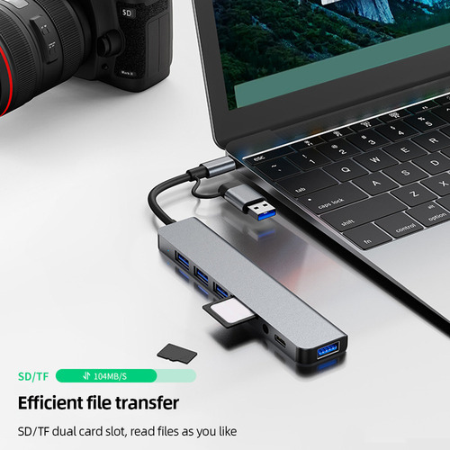 M Divisor De Hub Usb De Audio Tipo C Ocho En Unojf