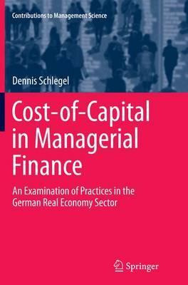 Libro Cost-of-capital In Managerial Finance - Dennis Schl...