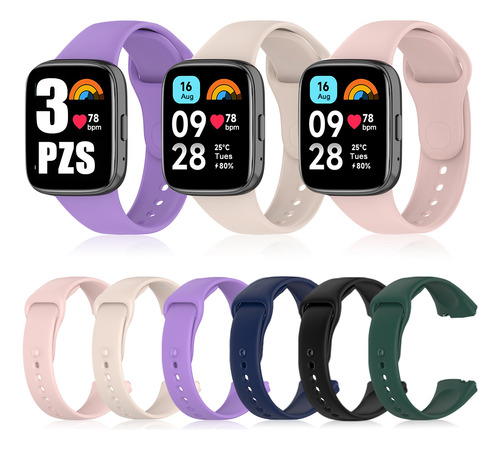 Correa 3 Piezas Para Redmi Watch 3 Lite Y Active - Silicona