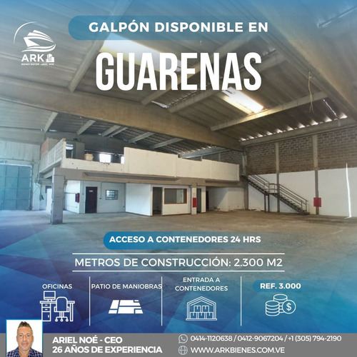 (#1026) Galpón De 2.300m2 En Guarenas