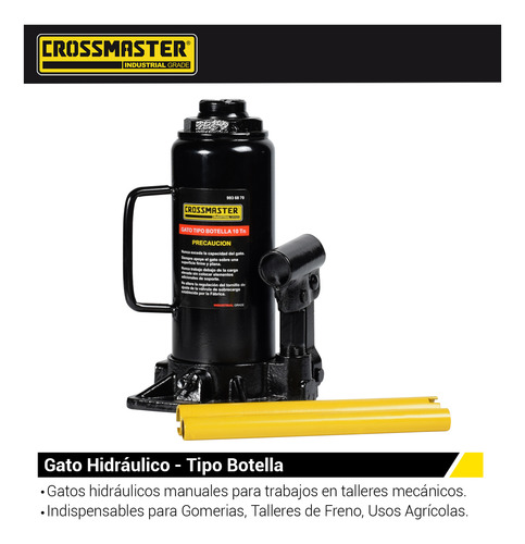 Imagen 2 de 4 de Crique Hidráulico Gato Tipo Botella 10tn Crossmaster 9936870