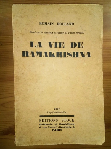 Libro La Vie De Ramakrishna Romain Rolland