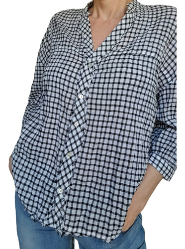 Camisa Zara Camisola A Cuadros Impecable Divina!