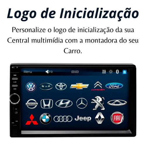 Central Multimídia Mp5 2 Din Espelha Ios Android Universal