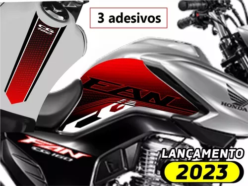 Jogo Adesivos Tanque Moto Honda Cg Fan 160 2018 Até 2020