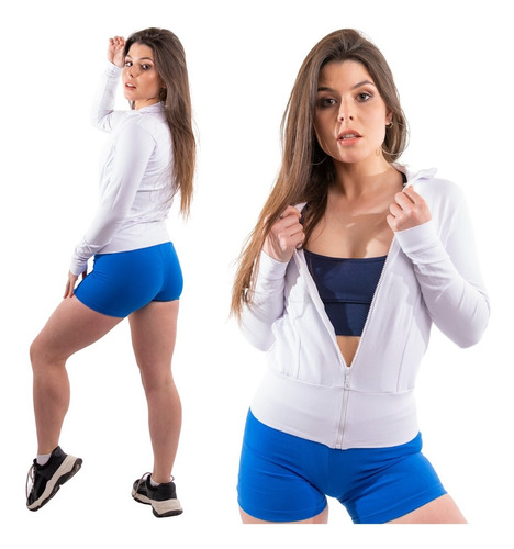 Campera Deportiva Entalladas Blanco S Al Xxl