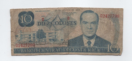 Costa Rica 10 Colones 1973