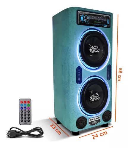 Caixa Bob Amplificada Radio Bluetooth Usb Residencial Falantes 6x9