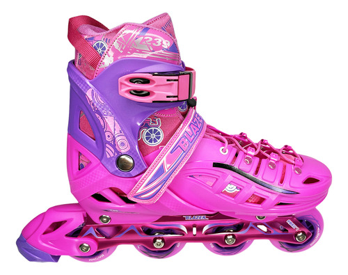 Patines Linea Ajustable Fitnes Rm Y Mochila+casco+proteccion