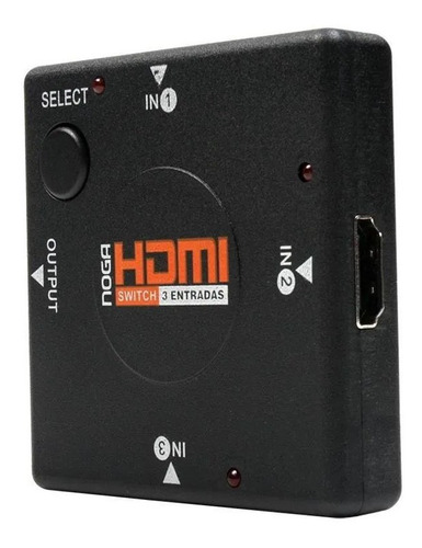 Switch Divisor Hdmi 3 Entradas Hub Noga Tv Pc Full Hd 1080p