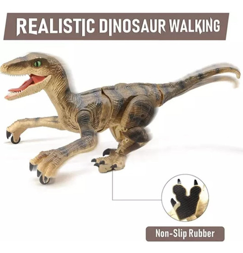 Dinosaurio Control Remoto Velociraptor 2,4 Ghz Luces Sonido