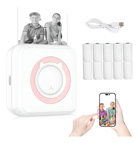 Rakrose Mini Impresora Térmica Portátil Bluetooth Accesorios