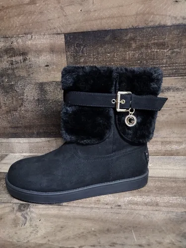 Bota Guess Negro Peluche Dama Originales Env o Gratis Cuotas sin