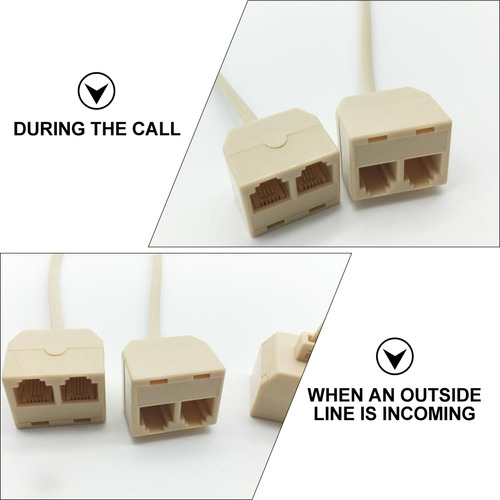 Adaptador De Enchufe Rj11 De 5 Piezas, Adaptador De Enchufe