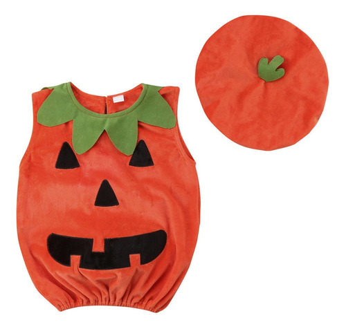 Saco De Dormir Para Bebé Con Capucha Calabaza Halloween