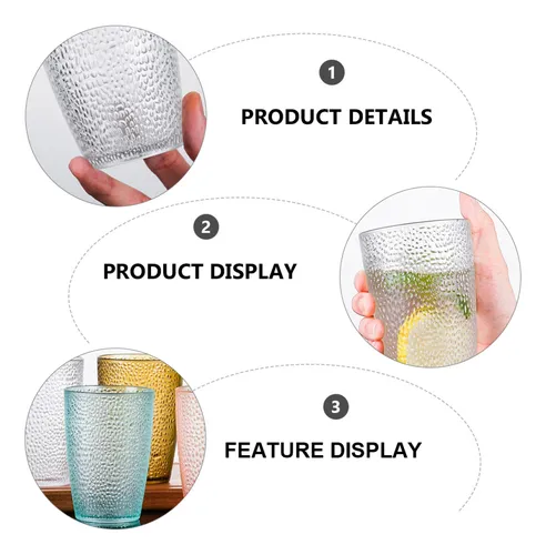 Taza De Agua Acrílica De Color Transparente, 5 Unidades, Taz