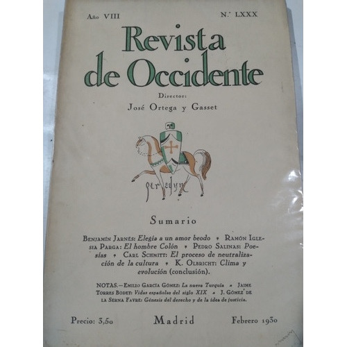 Revista De Occidente Año Vlll, 1930 - Lote X 5