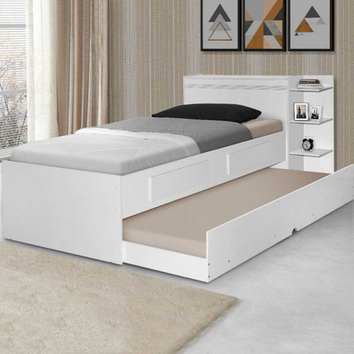 Cama Infantil Bicama Londres 2 Gavetas Branco 