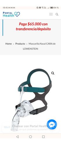 Mascarilla Naricera Lowenstein Cpap Precio Rebajado 