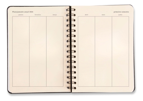 Agenda Planner 2024 Cicero Wire-o Diária A5 Cor da capa Clássica/Café