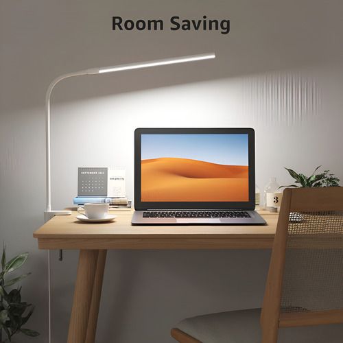 Lampara Led Escritorio Usb Regulable Blanco Pinza Ajustable