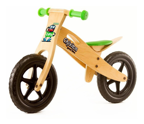 Chivita Bici De Madera Verde - Mosca