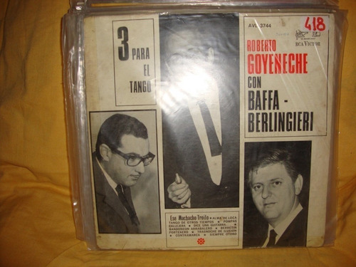 Vinilo 3 Para El Tango R Goyeneche Baffa Berlingieri T2