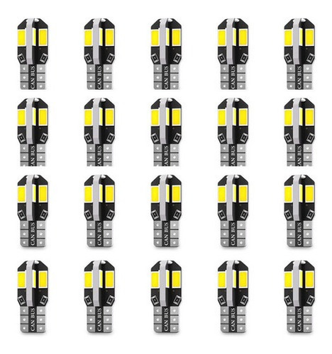 10x T10 Cola De Pescado Canbus 8smd W5w 12v