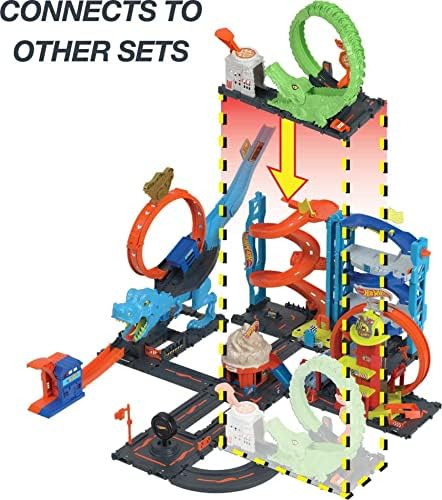 Hot Wheels Toy Car Track Set Gator Loop Attack Playset En Pi