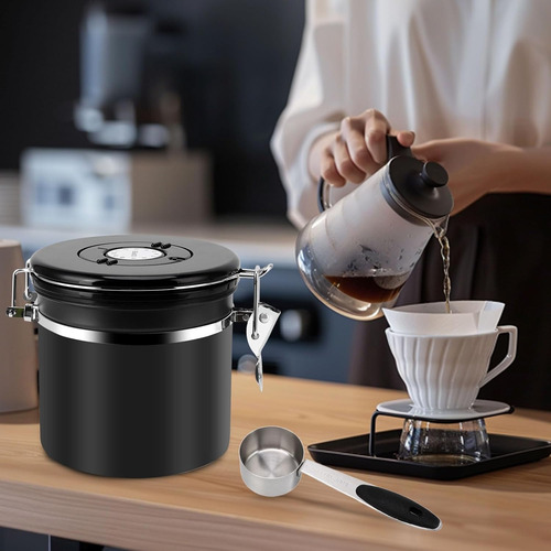Tarro Contenedor Hermético De Café De 1,2 L Con Cuchara