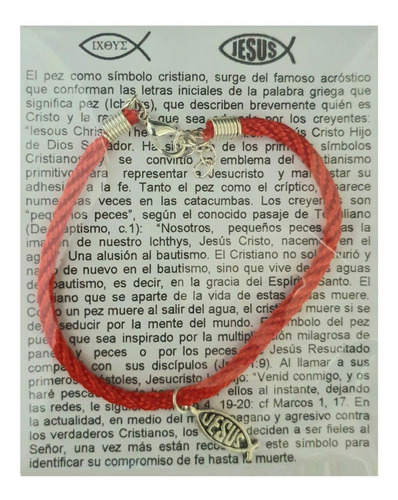 Imagen 2 de 4 de Pack 50 Pulsera Cristiana Ichthys, Hecha A Mano