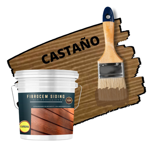 Pintura Para Fibrocem Siding Castaño Galón 4lts