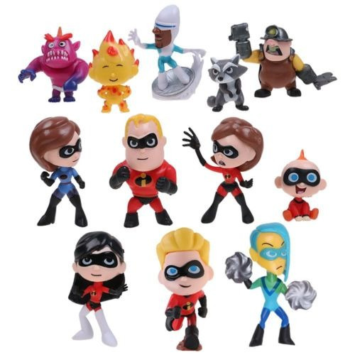 Pelicula Los Increíbles 2 Pvc Mini Figuras Modelos 12pcs Set