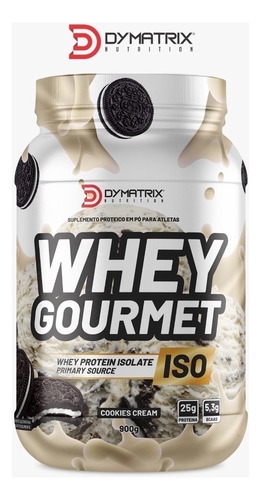 Whey Gourmet 900gr Isolado Concentrado Whey Protein Sabor Cookies