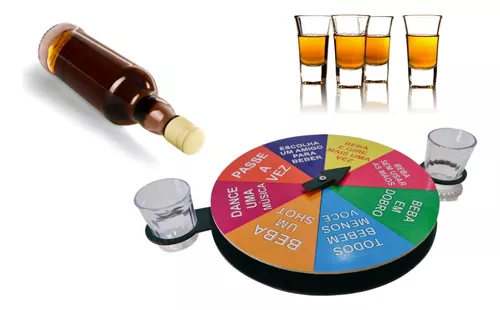 Jogo Roda Shot Roleta Tequila Beber Roleta Drink Shot