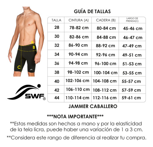 Traje De Baño Hombre Jammer Deportivo Natacion Licra Swf Azul 32