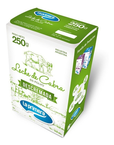 Leche De Cabra Descremada En Polvo La Primera X 250 Grs X 5u