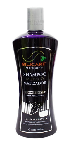 Shampoo Morado Matizador Para Cabellos Rubios Silicare