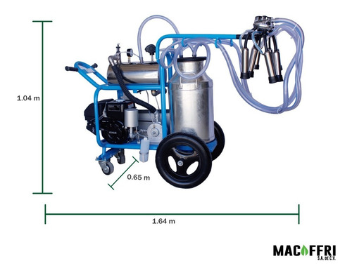 Imagen 2 de 5 de Ordeñadora Para Dos Vacas Con Motor A Gasolina 6.5 Hp